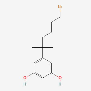 molecular formula C13H19BrO2 B15412111 1,3-Benzenediol, 5-(5-bromo-1,1-dimethylpentyl)- CAS No. 215649-02-8