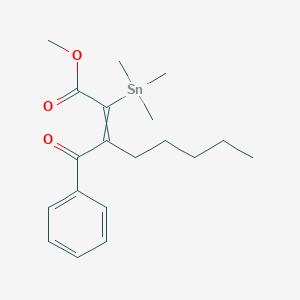 molecular formula C19H28O3Sn B15412148 Methyl 3-benzoyl-2-(trimethylstannyl)oct-2-enoate CAS No. 396131-48-9