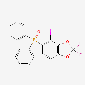 (2,2-Difluoro-4-iodo-2H-1,3-benzodioxol-5-yl)(oxo)diphenyl-lambda~5~-phosphane