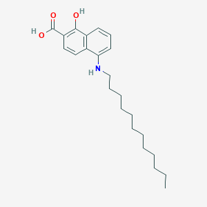 molecular formula C23H33NO3 B15412156 2-Naphthalenecarboxylic acid, 5-(dodecylamino)-1-hydroxy- CAS No. 321733-45-3