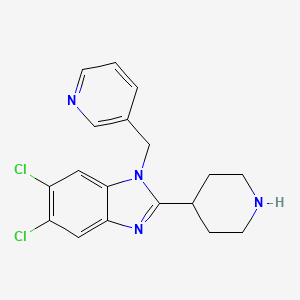 1H-Benzimidazole, 5,6-dichloro-2-(4-piperidinyl)-1-(3-pyridinylmethyl)-