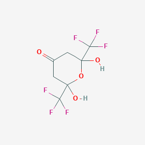 2,6-Dihydroxy-2,6-bis(trifluoromethyl)oxan-4-one