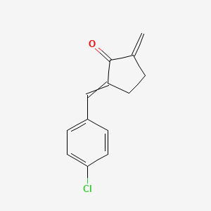 2-[(4-Chlorophenyl)methylidene]-5-methylidenecyclopentan-1-one