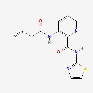 molecular formula C13H12N4O2S B15412379 3-(but-3-enoylamino)-N-(1,3-thiazol-2-yl)pyridine-2-carboxamide CAS No. 569688-00-2