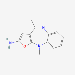 10H-Furo[2,3-b][1,5]benzodiazepin-2-amine, 4,10-dimethyl-