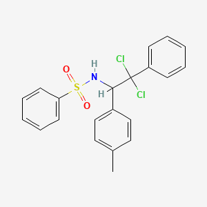 N-[2,2-Dichloro-1-(4-methylphenyl)-2-phenylethyl]benzenesulfonamide