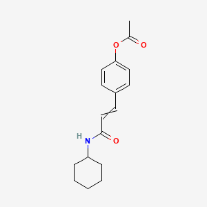 4-[3-(Cyclohexylamino)-3-oxoprop-1-en-1-yl]phenyl acetate