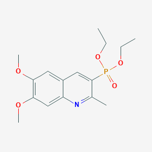 Phosphonic acid, (6,7-dimethoxy-2-methyl-3-quinolinyl)-, diethyl ester