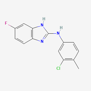 N-(3-chloro-4-methylphenyl)-6-fluoro-1H-benzimidazol-2-amine