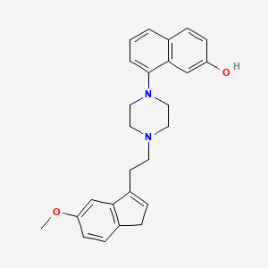 8-{4-[2-(5-Methoxy-1H-inden-3-yl)ethyl]piperazin-1-yl}naphthalen-2-ol