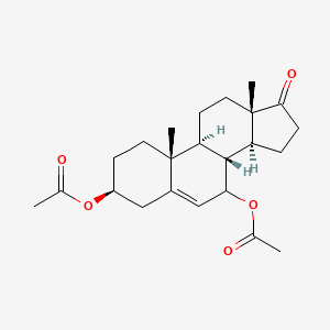 [(3S,8R,9S,10R,13S,14S)-7-acetyloxy-10,13-dimethyl-17-oxo-1,2,3,4,7,8,9,11,12,14,15,16-dodecahydrocyclopenta[a]phenanthren-3-yl] acetate