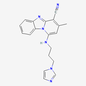 1-(3-Imidazol-1-ylpropylamino)-3-methylpyrido[1,2-a]benzimidazole-4-carbonitrile