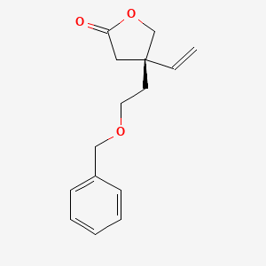 2(3H)-Furanone, 4-ethenyldihydro-4-[2-(phenylmethoxy)ethyl]-, (S)-