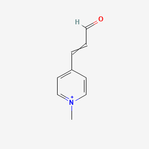 molecular formula C9H10NO+ B15413178 1-Methyl-4-(3-oxoprop-1-en-1-yl)pyridin-1-ium CAS No. 223398-44-5