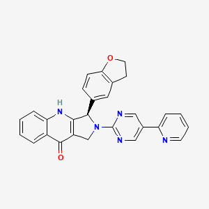 (3R)-3-(2,3-dihydro-1-benzofuran-5-yl)-2-(5-pyridin-2-ylpyrimidin-2-yl)-3,4-dihydro-1H-pyrrolo[3,4-b]quinolin-9-one