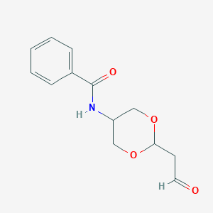 molecular formula C13H15NO4 B15413402 N-[2-(2-oxoethyl)-1,3-dioxan-5-yl]benzamide CAS No. 398118-86-0