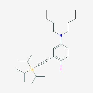 N,N-Dibutyl-4-iodo-3-{[tri(propan-2-yl)silyl]ethynyl}aniline