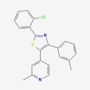 2-(2-Chlorophenyl)-4-(3-methylphenyl)-5-(2-methyl-4-pyridyl)-1,3-thiazole