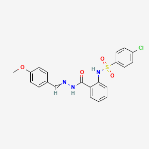 2-[(4-chlorophenyl)sulfonylamino]-N-[(4-methoxyphenyl)methylideneamino]benzamide