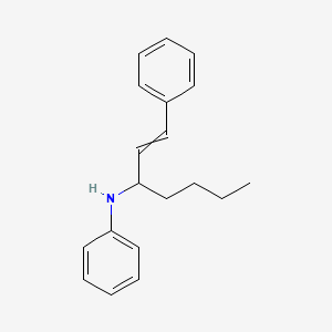 molecular formula C19H23N B15413474 N-(1-Phenylhept-1-en-3-yl)aniline CAS No. 321899-55-2