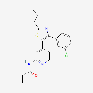 N-[4-[4-(3-Chlorophenyl)-2-propyl-1,3-thiazol-5-YL]-2-pyridyl]propionamide