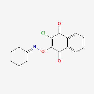 2-Chloro-3-[(cyclohexylideneamino)oxy]naphthalene-1,4-dione