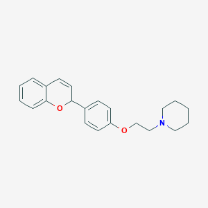 molecular formula C22H25NO2 B15414313 Piperidine, 1-[2-[4-(2H-1-benzopyran-2-yl)phenoxy]ethyl]- CAS No. 189290-20-8