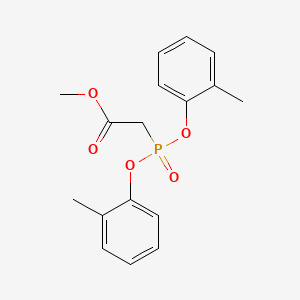 Acetic acid, [bis(2-methylphenoxy)phosphinyl]-, methyl ester