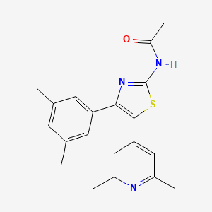 N-[4-(3,5-Dimethylphenyl)-5-(2,6-dimethyl-4-pyridyl)-1,3-thiazol-2-YL]acetamide