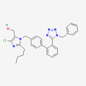 1H-Imidazole-5-methanol, 2-butyl-4-chloro-1-[[2'-[1-(phenylmethyl)-1H-tetrazol-5-yl][1,1'-biphenyl]-4-yl]methyl]-