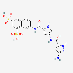 7-{[(4-{[(3-Amino-1-methyl-1H-pyrazol-5-yl)carbonyl]amino}-1-methyl-1H-pyrrol-2-yl)carbonyl]amino}naphthalene-1,3-disulfonic acid