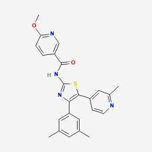 N-[4-(3,5-Dimethylphenyl)-5-(2-methyl-4-pyridyl)-1,3-thiazol-2-YL]-6-methoxynicotinamide