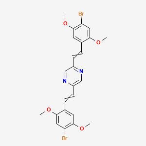 2,5-Bis[2-(4-bromo-2,5-dimethoxyphenyl)ethenyl]pyrazine