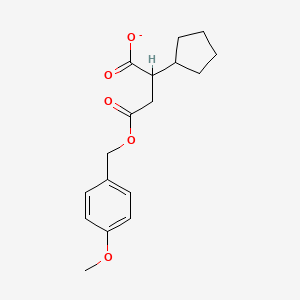 2-Cyclopentyl-4-[(4-methoxyphenyl)methoxy]-4-oxobutanoate