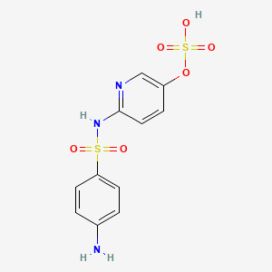 6-[(4-Aminobenzene-1-sulfonyl)amino]pyridin-3-yl hydrogen sulfate