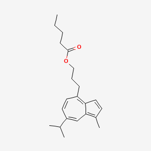 molecular formula C22H30O2 B15415159 3-[1-Methyl-7-(propan-2-yl)azulen-4-yl]propyl pentanoate CAS No. 137656-57-6