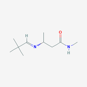 Butanamide, 3-[(2,2-dimethylpropylidene)amino]-N-methyl-, (R)-