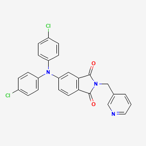 molecular formula C26H17Cl2N3O2 B15415332 1H-Isoindole-1,3(2H)-dione, 5-(bis(4-chlorophenyl)amino)-2-(3-pyridinylmethyl)- CAS No. 152264-72-7