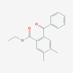 molecular formula C18H18O3 B15415508 Ethyl 2-benzoyl-4,5-dimethylbenzoate CAS No. 134098-87-6