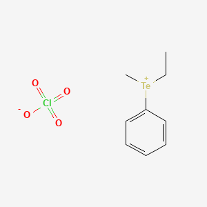 Ethyl(methyl)phenyltellanium perchlorate