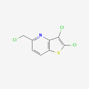 molecular formula C8H4Cl3NS B15415568 2,3-Dichloro-5-(chloromethyl)thieno[3,2-b]pyridine CAS No. 159083-98-4