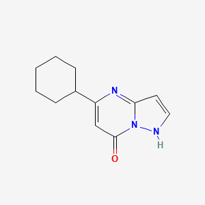 molecular formula C12H15N3O B15415592 5-Cyclohexylpyrazolo[1,5-a]pyrimidin-7(1H)-one CAS No. 189017-89-8