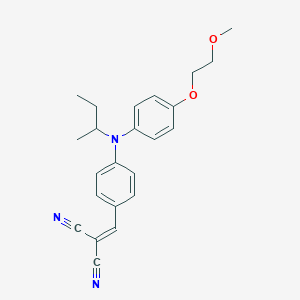 molecular formula C23H25N3O2 B15415631 [(4-{(Butan-2-yl)[4-(2-methoxyethoxy)phenyl]amino}phenyl)methylidene]propanedinitrile CAS No. 153196-59-9