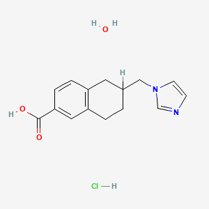 6-(imidazol-1-ylmethyl)-5,6,7,8-tetrahydronaphthalene-2-carboxylic acid;hydrate;hydrochloride