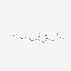 molecular formula C14H24O B15415674 2-Hexyl-5-(2-methylpropyl)furan CAS No. 185693-51-0