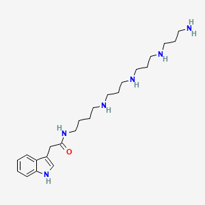 molecular formula C23H40N6O B15415709 N-(4-(3-(3-(3-Aminopropylamino)propylamino)propylamino)butyl)-2-(1H-indol-3-yl)acetamide CAS No. 133823-88-8