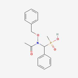 molecular formula C17H20NO4P B15415772 {[Acetyl(benzyloxy)amino](phenyl)methyl}methylphosphinic acid CAS No. 133857-80-4