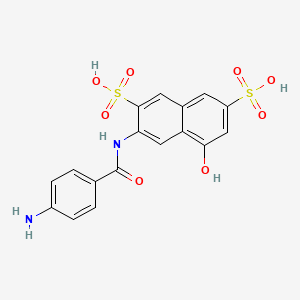 3-(4-Aminobenzamido)-5-hydroxynaphthalene-2,7-disulfonic acid