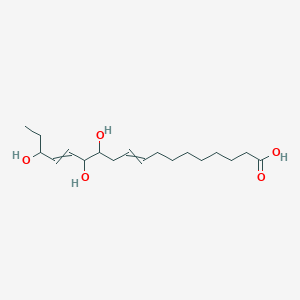 molecular formula C18H32O5 B15415804 12,13,16-Trihydroxyoctadeca-9,14-dienoic acid CAS No. 185149-07-9