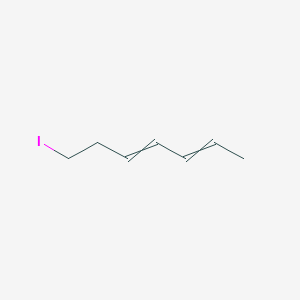 molecular formula C7H11I B15415862 7-Iodohepta-2,4-diene CAS No. 132163-30-5